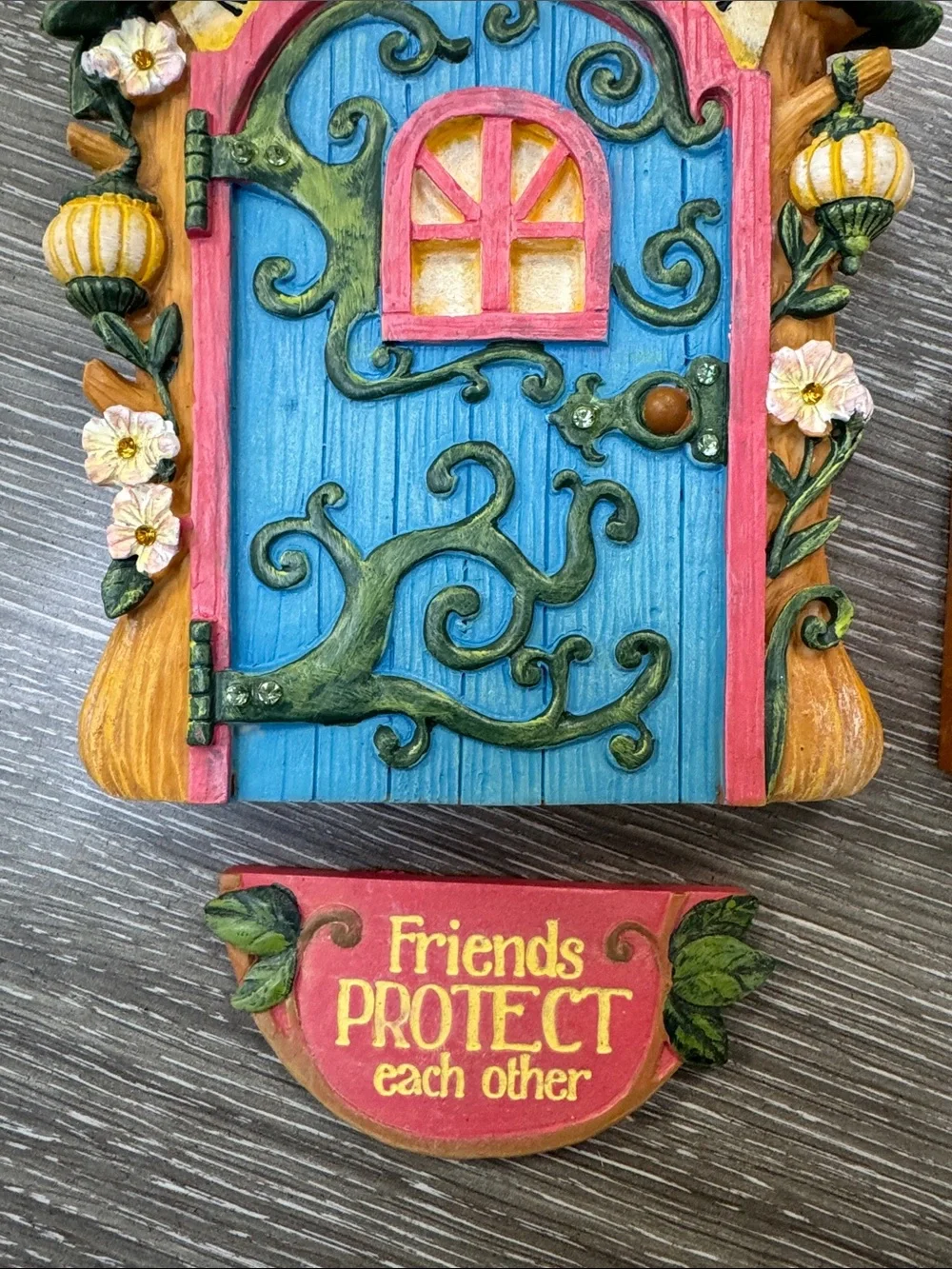 Magical Door of Protection Wall Decor - Blue and Pink Fairy Door Set